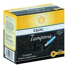 slide 1 of 1, Equaline Tampons Regular, 18 ct