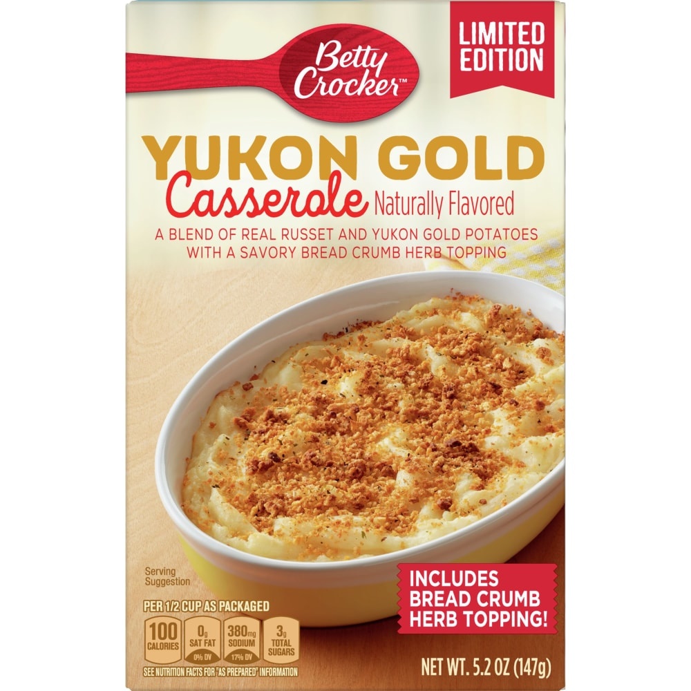 slide 1 of 1, Betty Crocker Yukon Gold Mashed Potato Casserole, 2.5 oz