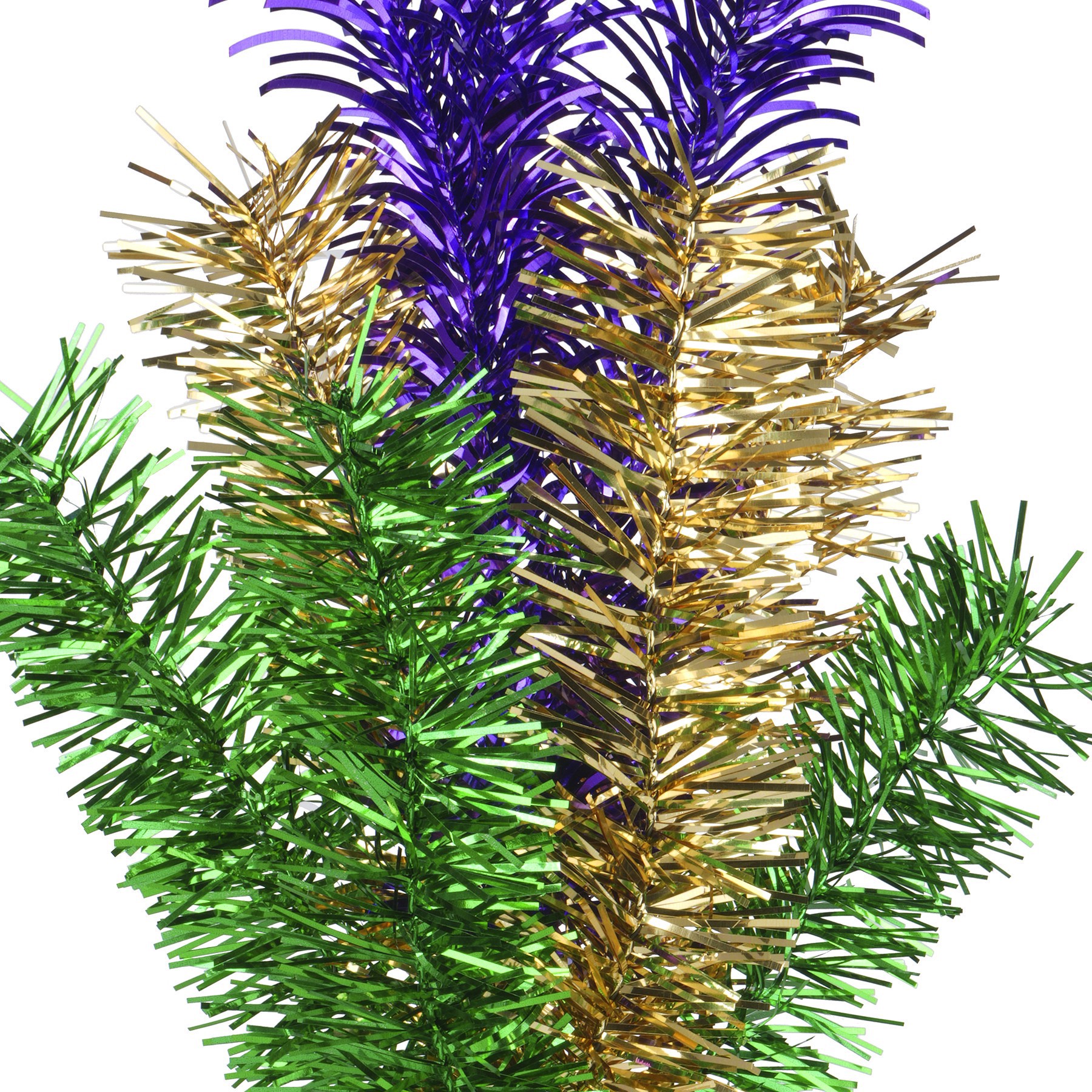 slide 2 of 2, 18" Mardi Gras Tinsel Feather Pick By Celebrate It, 18 in