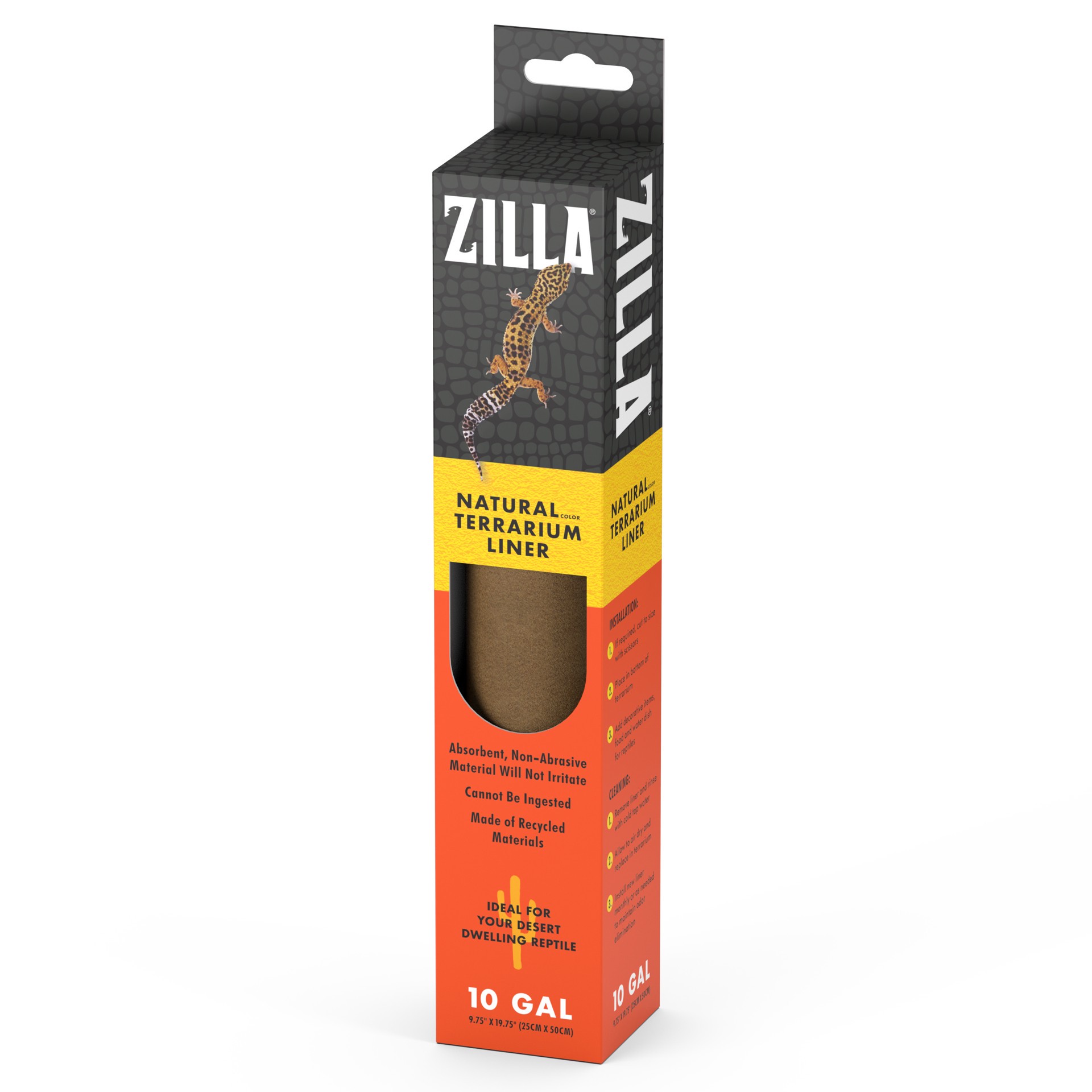 slide 1 of 10, Zilla Reptile Terrarium Liners Brown 10/20X Gallon, 1 ct