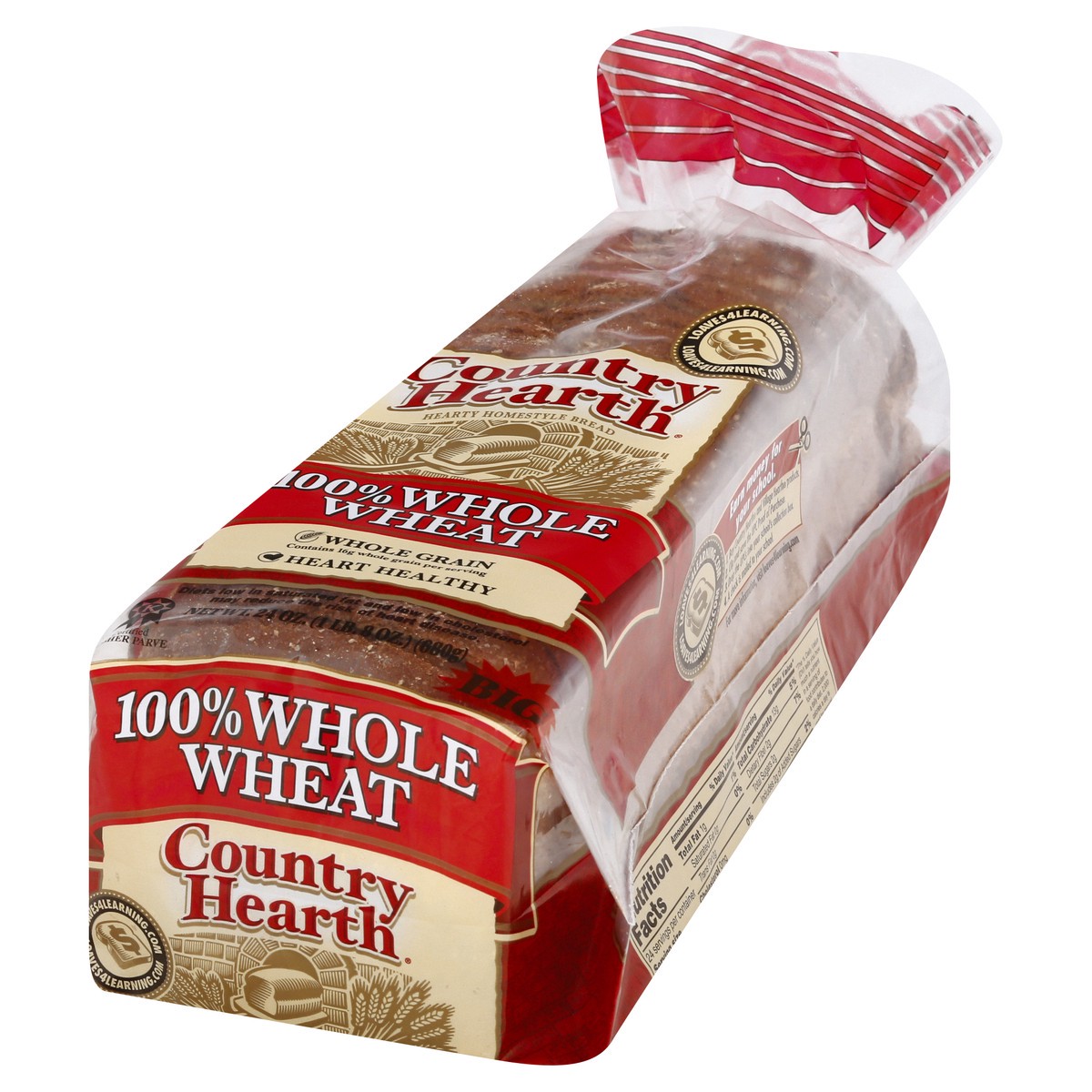 slide 7 of 9, Country Hearth 100% Whole Wheat Bread 24 oz, 24 oz