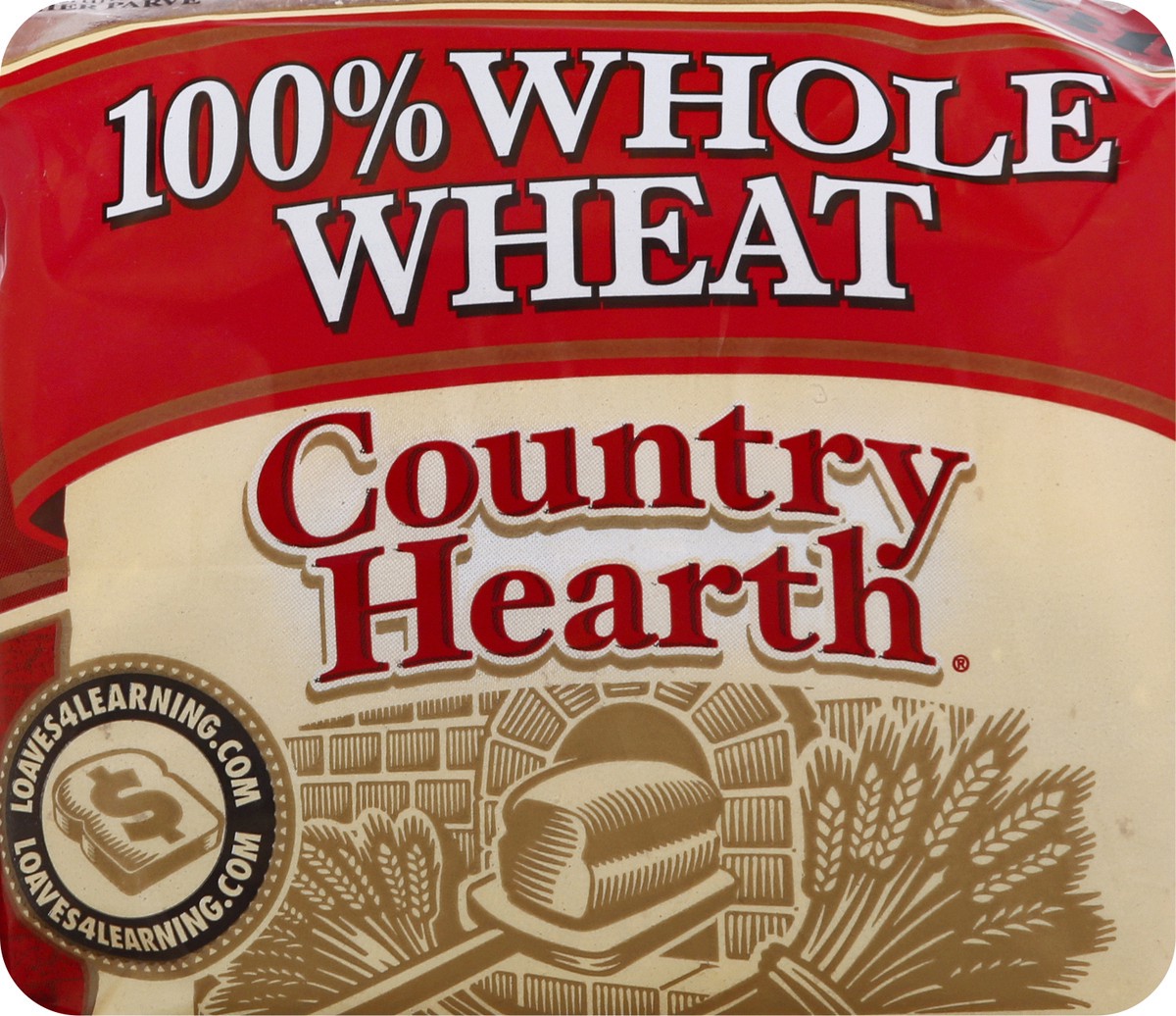 slide 3 of 9, Country Hearth 100% Whole Wheat Bread 24 oz, 24 oz
