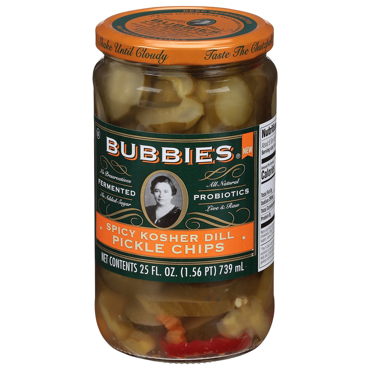 slide 13 of 13, Bubbies Spicy Kosher Dill Pickle Chips 25 fl oz, 25 fl oz