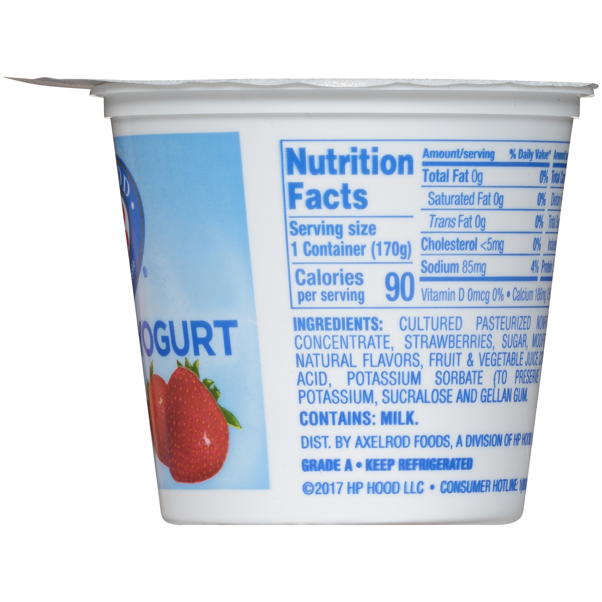 slide 5 of 7, Axelrod Fat Free Strawberry Yogurt, 6 oz