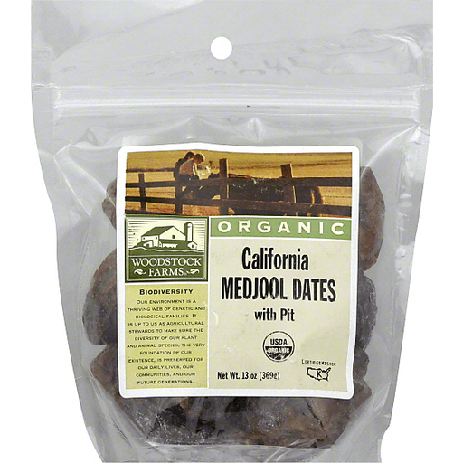 slide 2 of 2, Woodstock Farms Organic California Medjool Dates With Pit, 12 oz