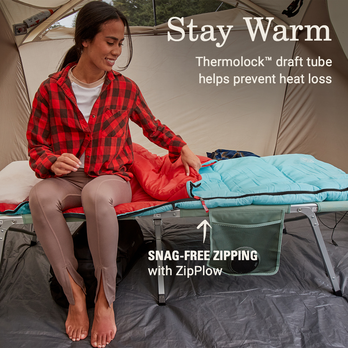 slide 5 of 17, Coleman Flatlands Sleeping Bag - Blue, 1 ct