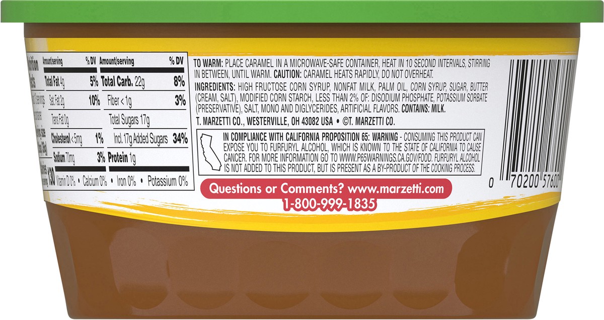 slide 3 of 13, Marzetti Old Fashioned Caramel Dip 16 oz. Tub-California, 16 oz