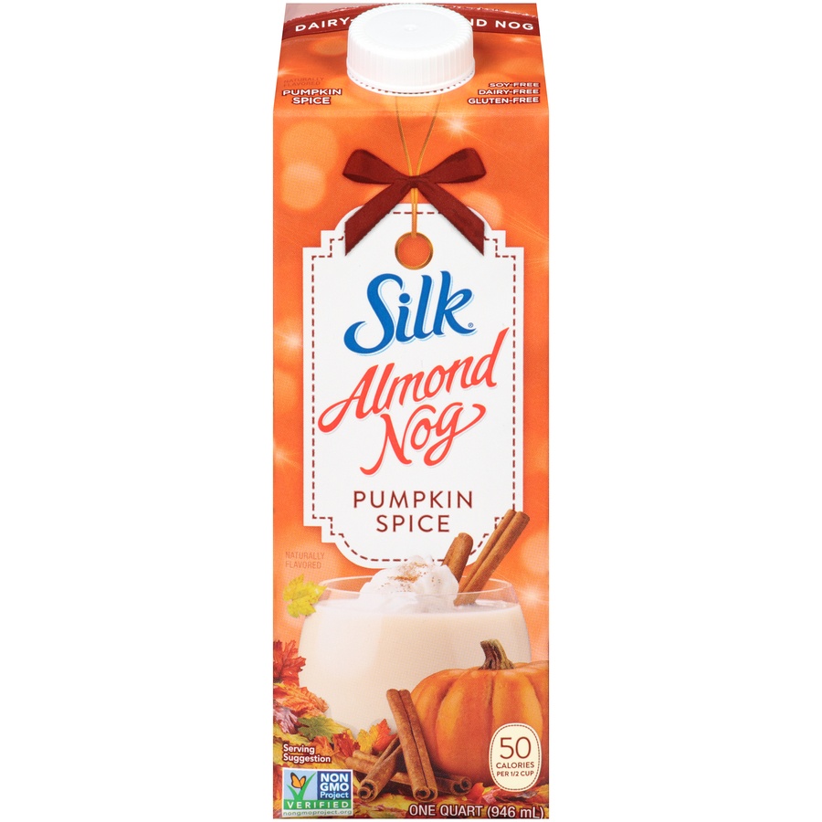 slide 1 of 8, Silk Pumpkin Spice Almond Nog, 1 qt