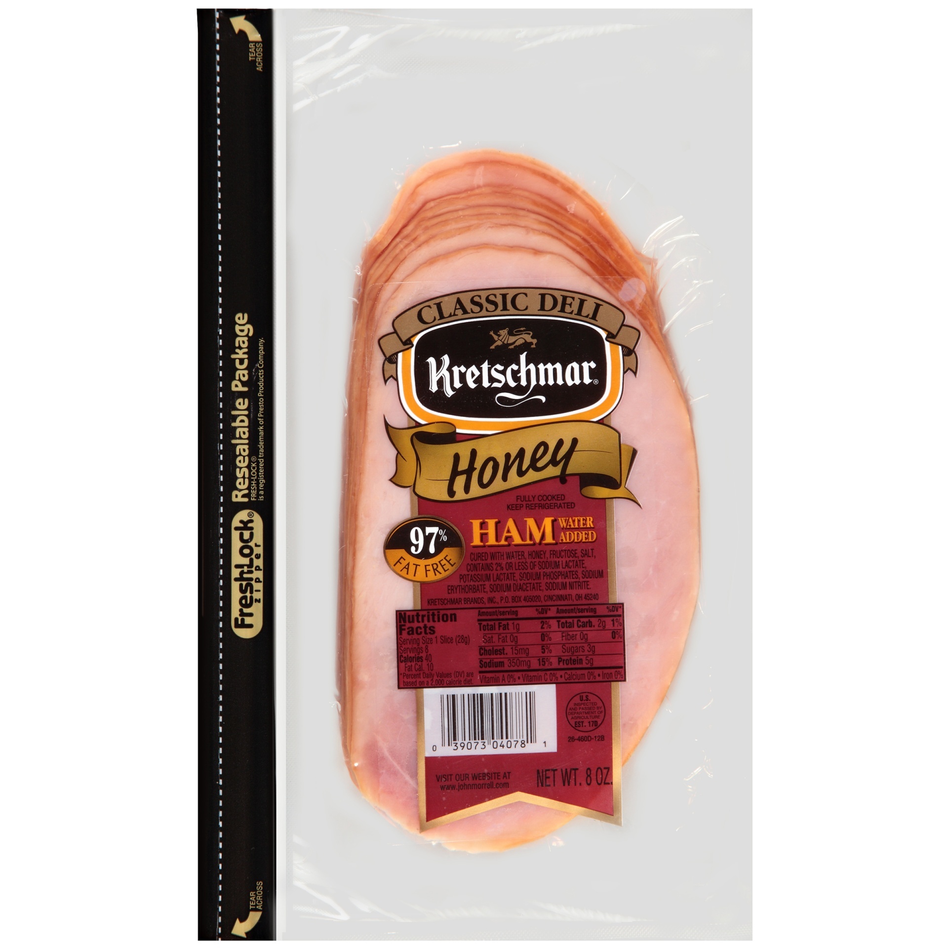 slide 1 of 7, Kretschmar Sliced Honey Ham, 8 oz