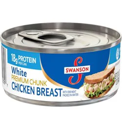 Swanson White Premium Chunk Canned Chicken Breast in Water, 4.5 OZ Can