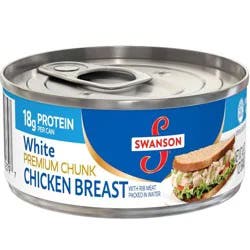 Swanson White Premium Chunk Canned Chicken Breast in Water, 4.5 OZ Can