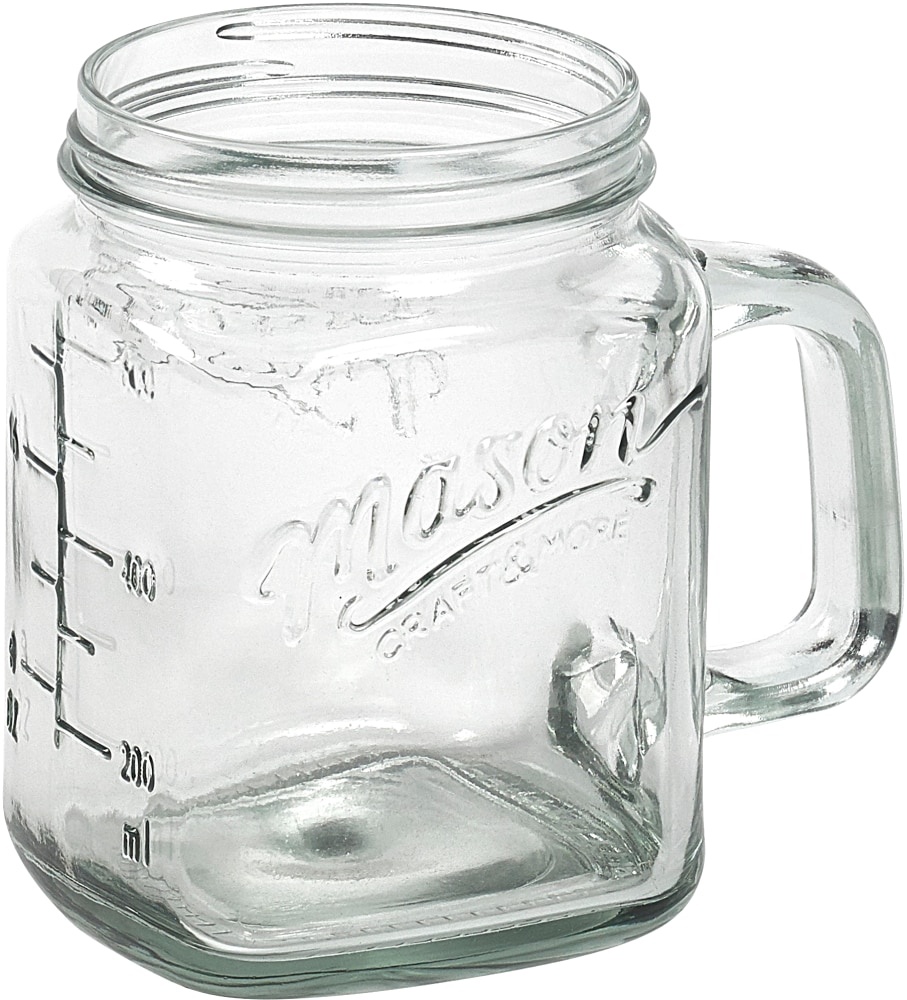 slide 1 of 1, Mason Craft And More Glass Mug - Transparent, 24 oz