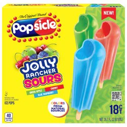 Popsicle Ice Pops Jolly Rancher Sours 29.7 Oz
