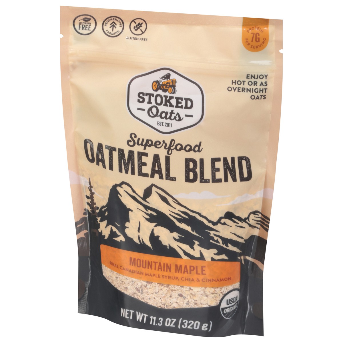 slide 4 of 14, Stoked Oats Oatmeal Moutain Maple Blend - 11.3 Oz, 11.3 oz