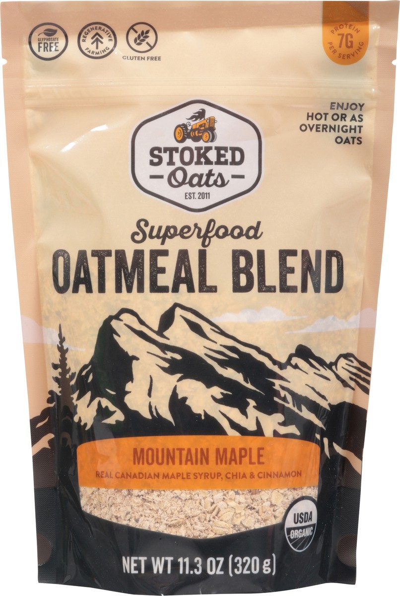 slide 9 of 14, Stoked Oats Oatmeal Moutain Maple Blend - 11.3 Oz, 11.3 oz