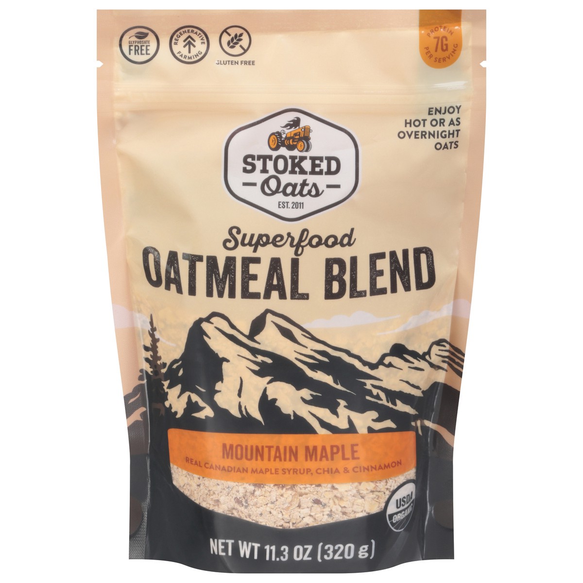slide 2 of 14, Stoked Oats Oatmeal Moutain Maple Blend - 11.3 Oz, 11.3 oz