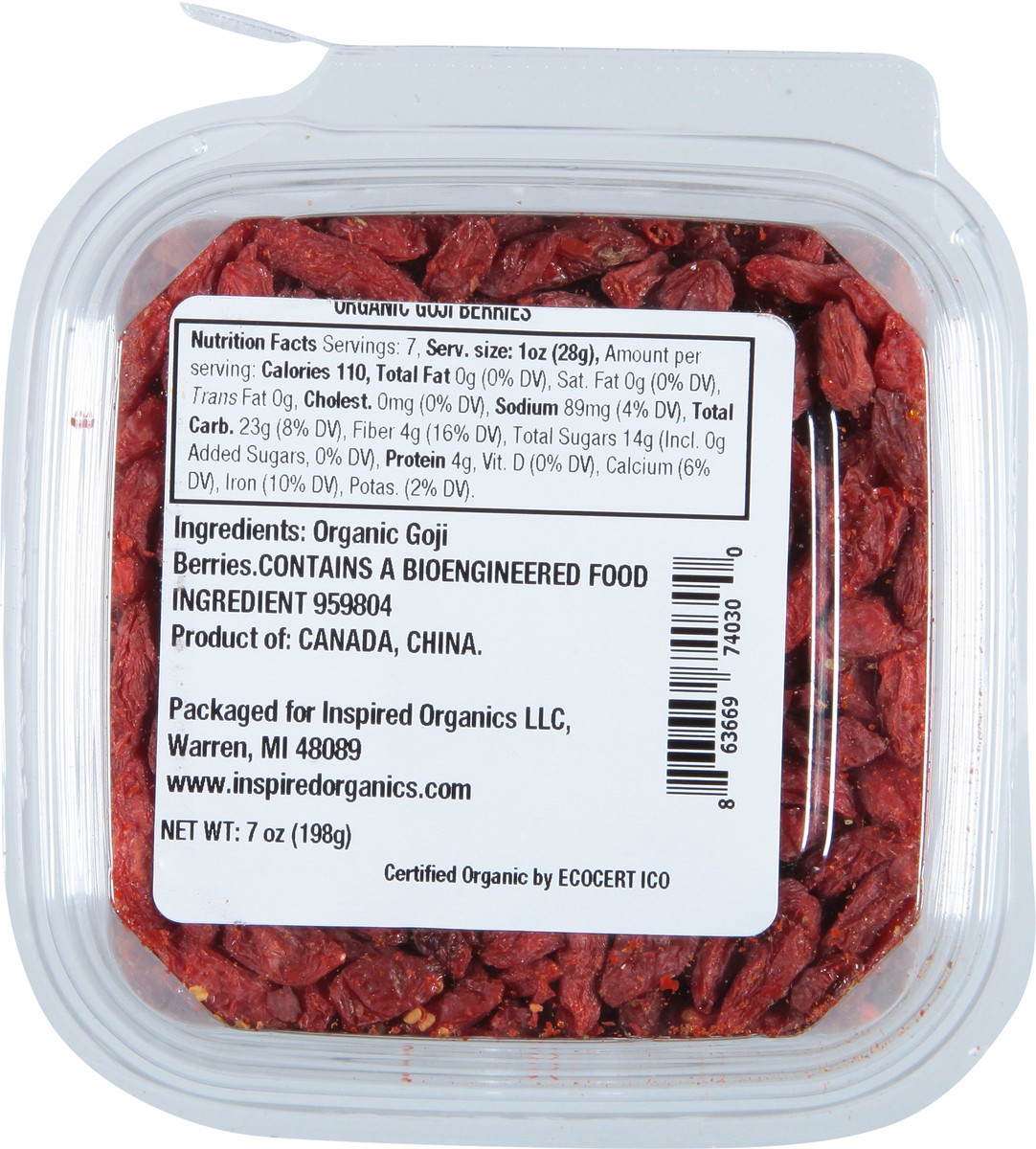 slide 4 of 9, Inspired Organics Organic Goji Berries - 7 oz, 7 oz
