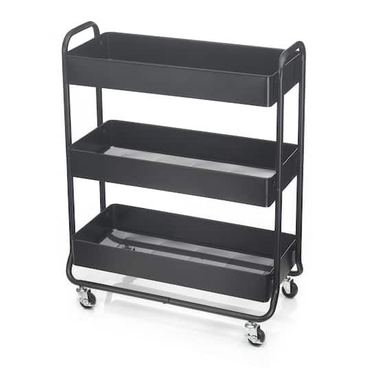 slide 1 of 5, Hudson Rolling Cart By Simply Tidy, 26.18 in x 12.83 in x 32.67 in