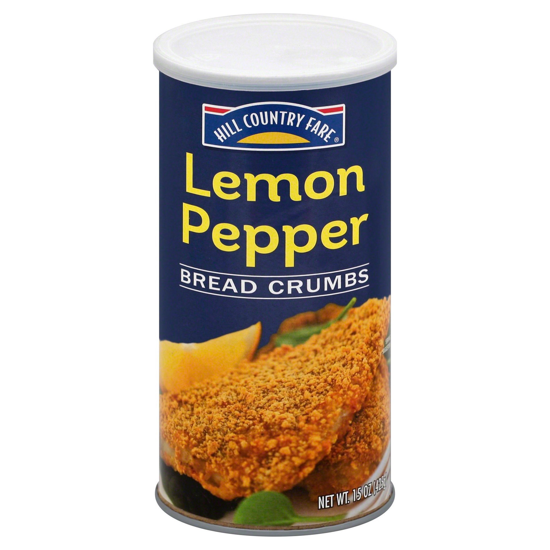 slide 1 of 1, Hill Country Fare Lemon Pepper Bread Crumbs, 15 oz