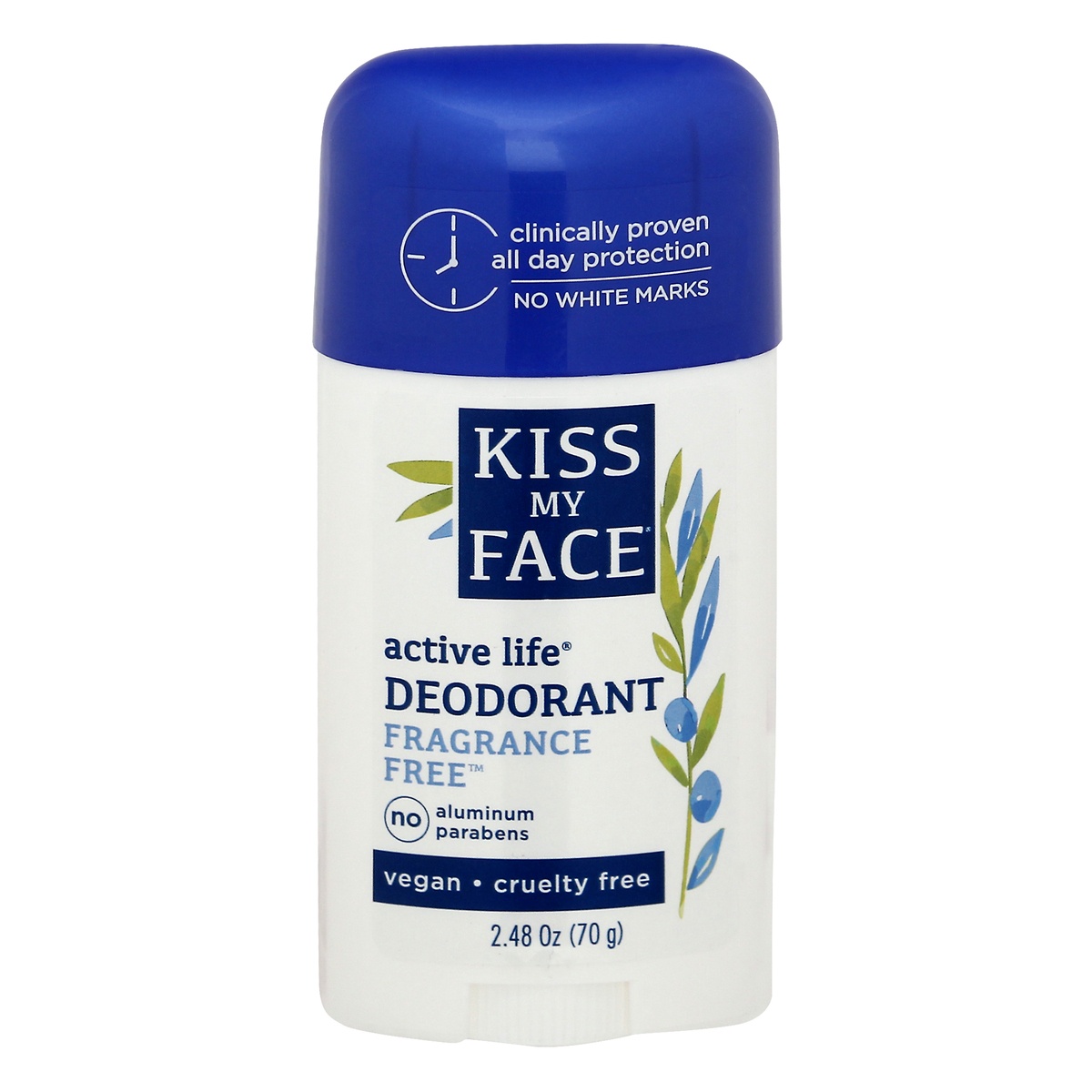 slide 1 of 7, Kiss My Face Fragrance Free Active Life Deodorant, 2.48 oz