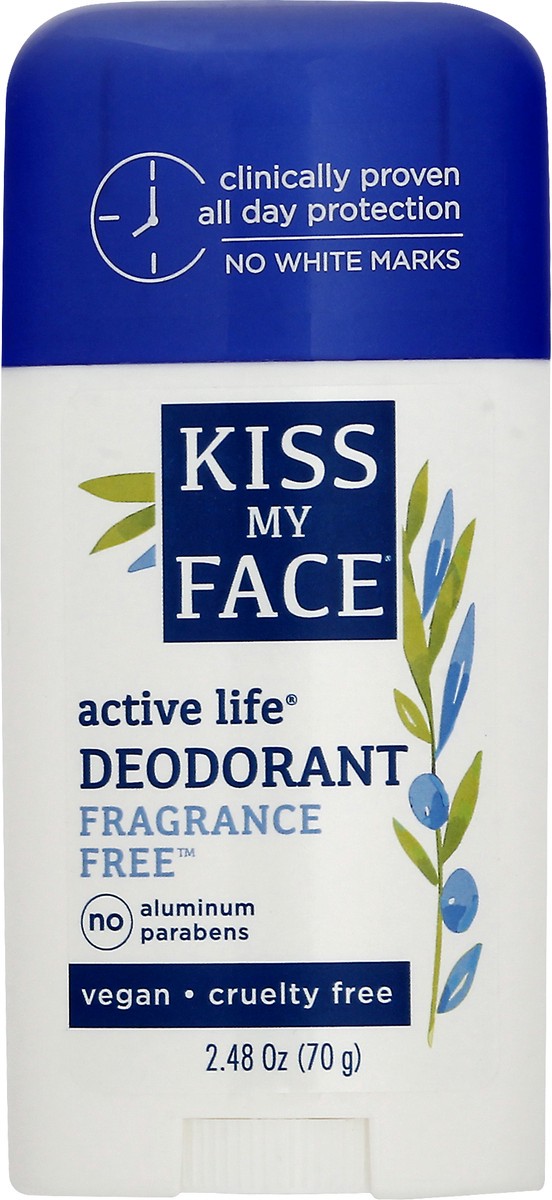 slide 6 of 7, Kiss My Face Fragrance Free Active Life Deodorant, 2.48 oz