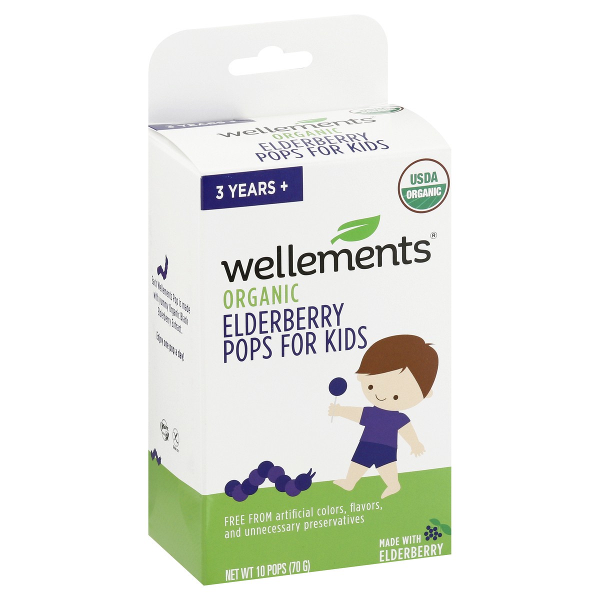 slide 8 of 10, Wellements Organic Elderberry Pops For Kids - 10 Count, 10 ct