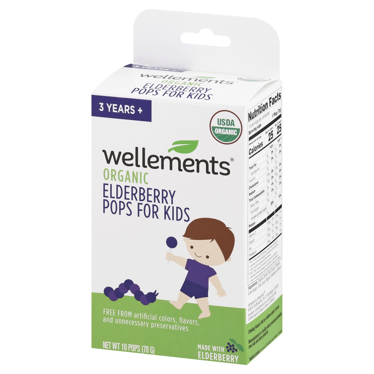 slide 4 of 10, Wellements Organic Elderberry Pops For Kids - 10 Count, 10 ct