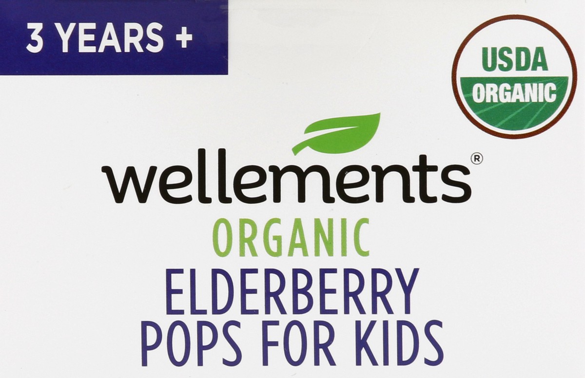 slide 10 of 10, Wellements Organic Elderberry Pops For Kids - 10 Count, 10 ct