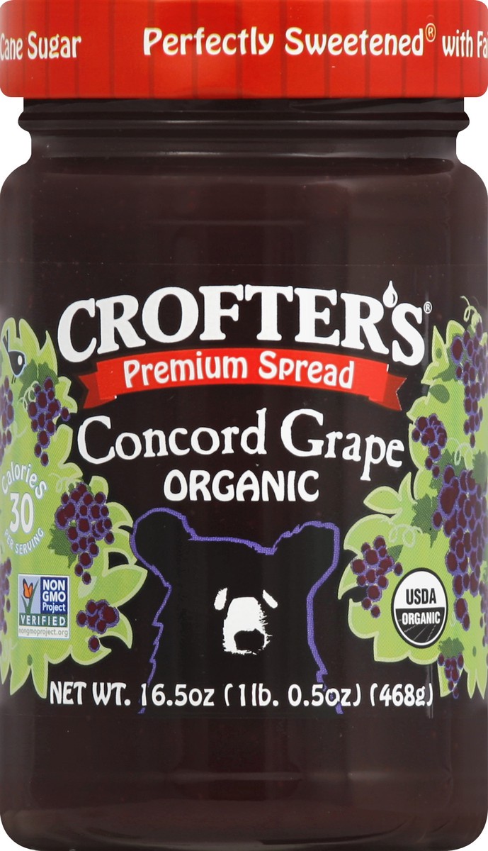 slide 1 of 2, Crofter's Organic Concord Grape Premium Spread, 16.5 oz