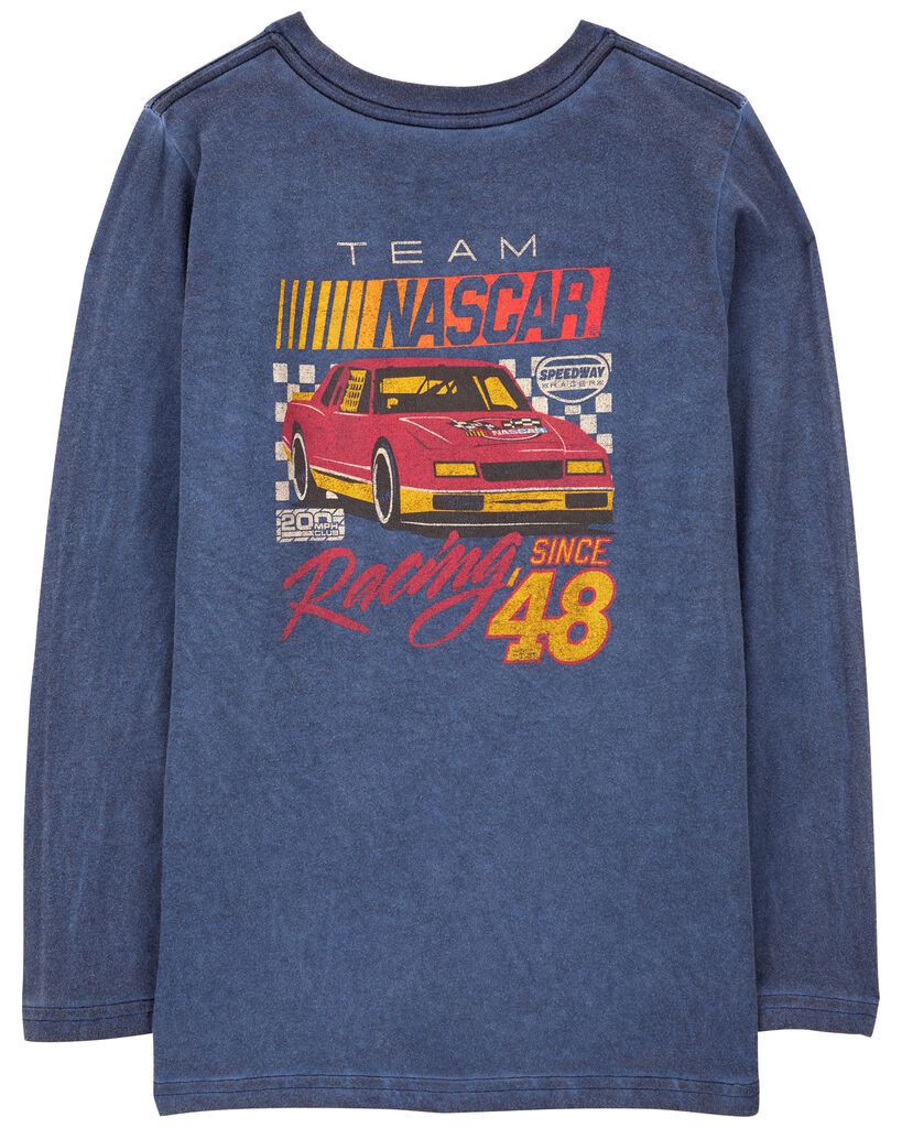 slide 2 of 4, Oshkosh Kid Nascar Graphic Tee Navy 7, 1 ct