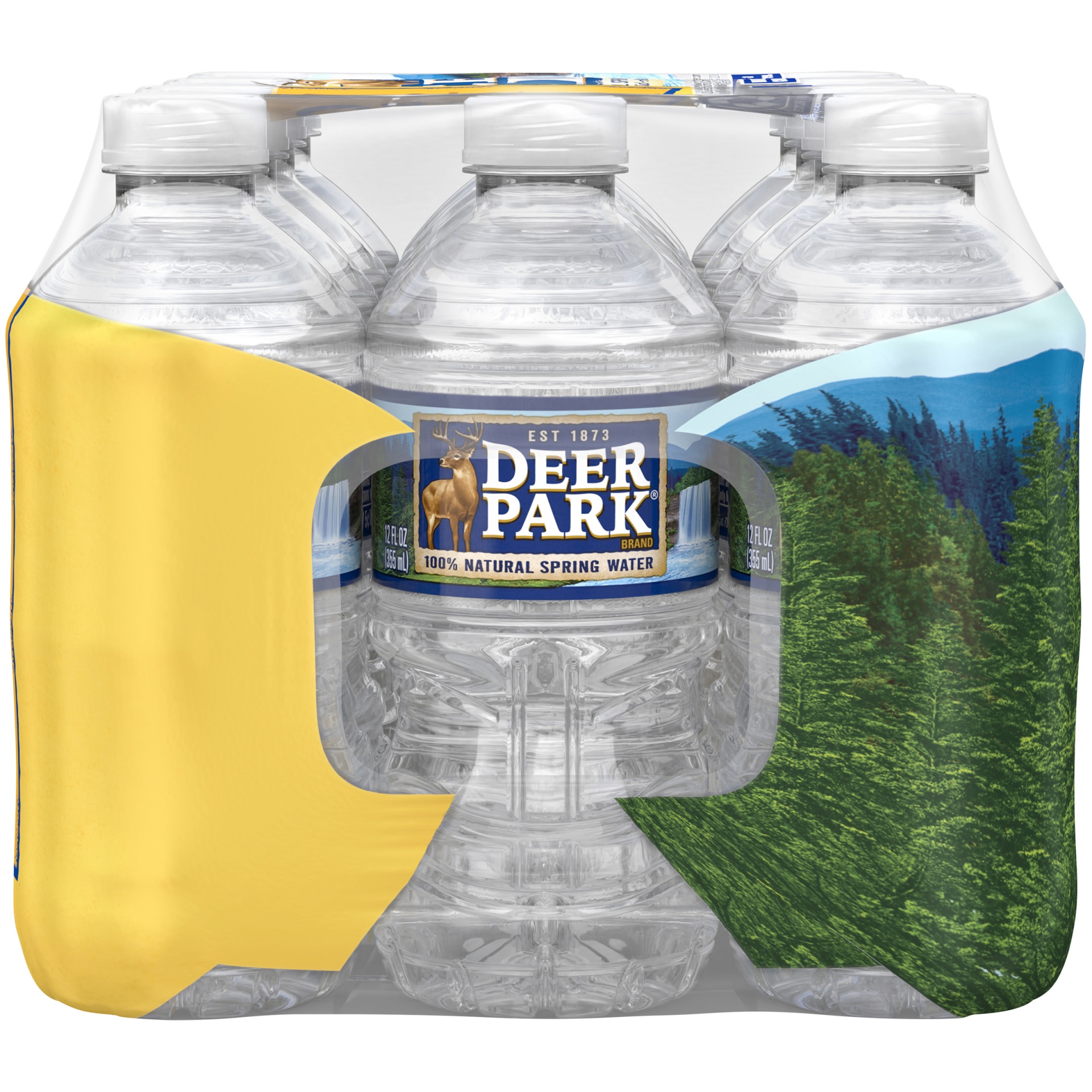 DEER PARK Brand 100% Natural Spring Water, 12-ounce plastic bottles (Pack  of 12)