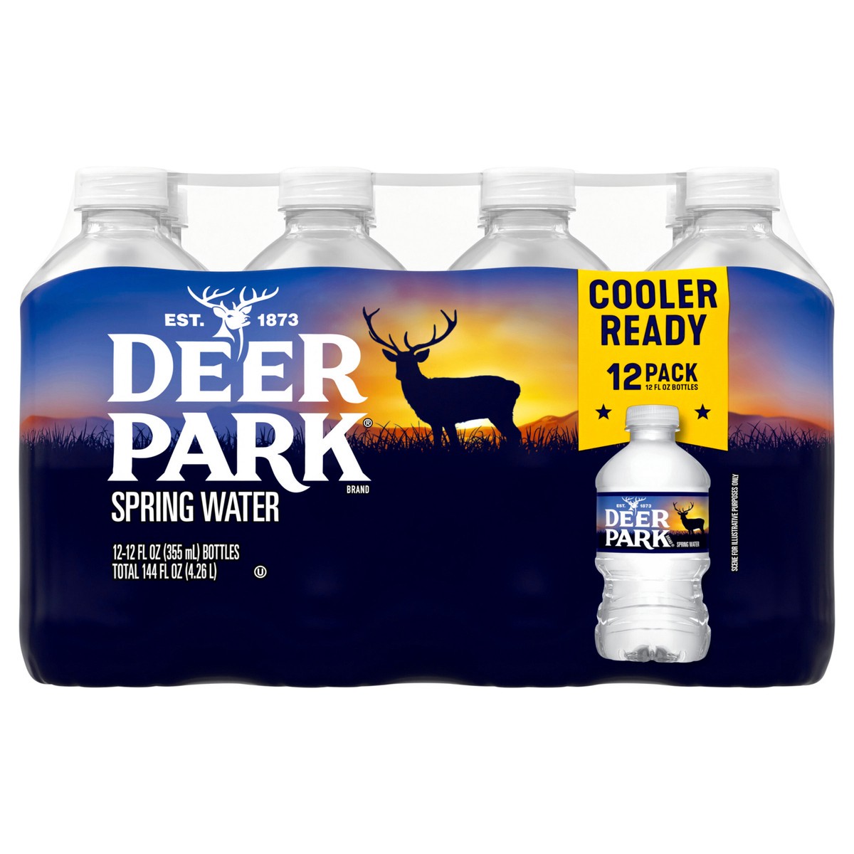 slide 1 of 5, DEER PARK Brand Spring Water, 12-ounce plastic bottles (Pack of 12), 12 ct