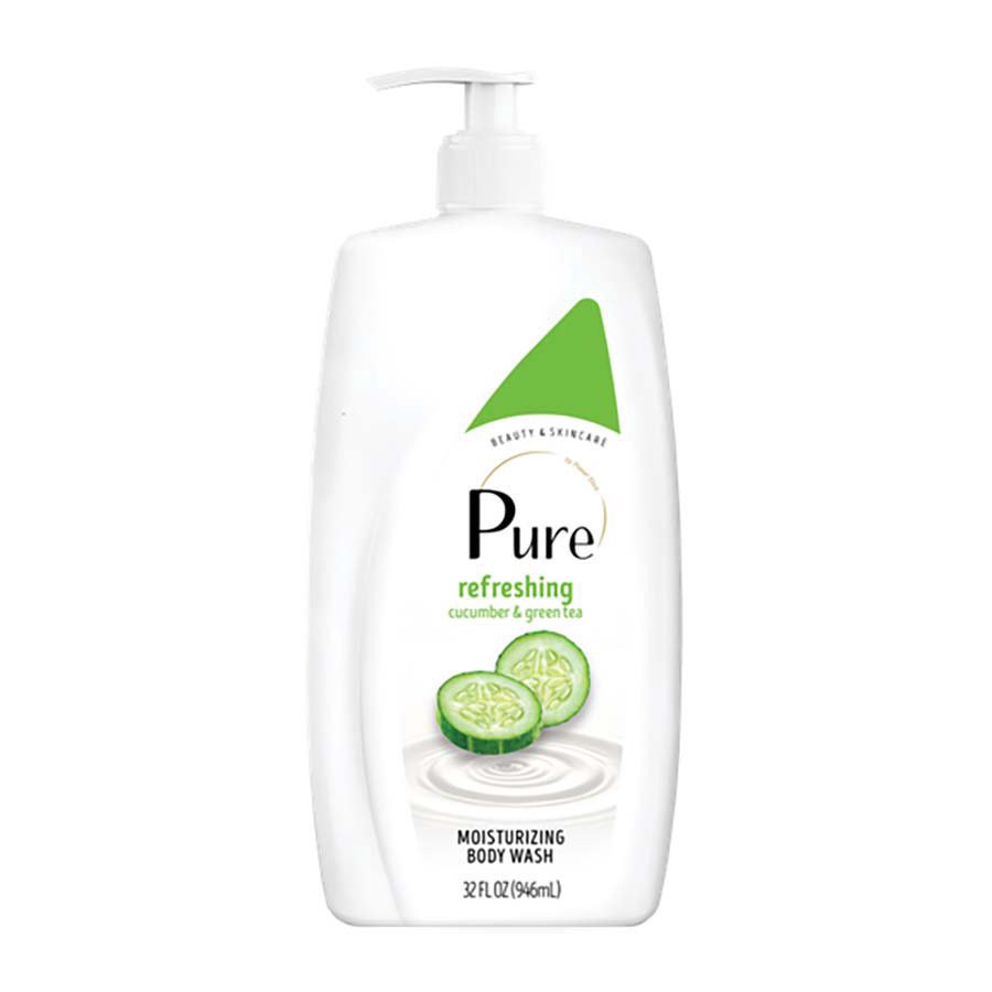 slide 1 of 1, Pure Moisturizing Refreshing Cucumber & Green Tea Moisturizing Body Wash 32 fl oz, 32 fl oz