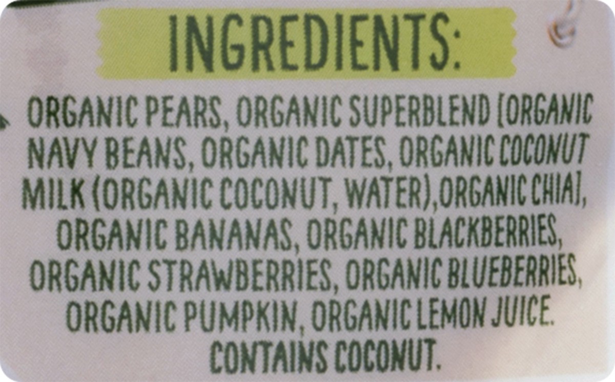 slide 10 of 11, Sprout Organics Power Pak 12+ Months Plant-Based Superblend Mixed with Organic Pear, Berry, & Banana Toddler 4 oz, 4 oz