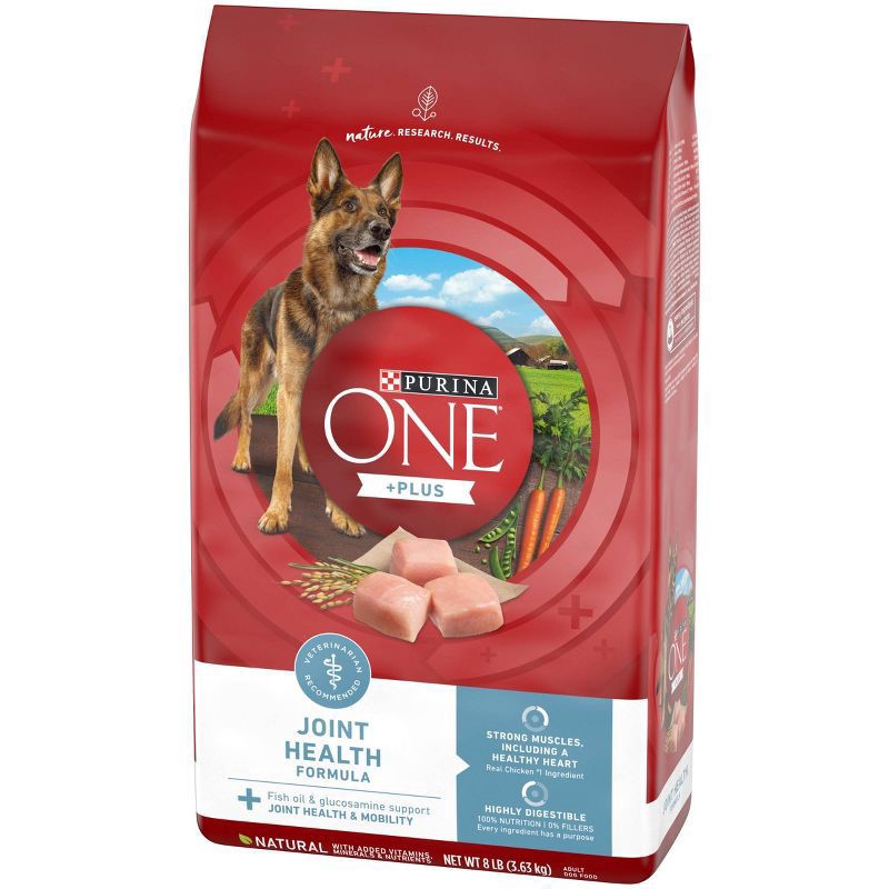 slide 6 of 7, Purina ONE Natural Dry Dog Food for Hip & Joint Care, +Plus Joint Health Formula - 8 lb. Bag, 8 lb
