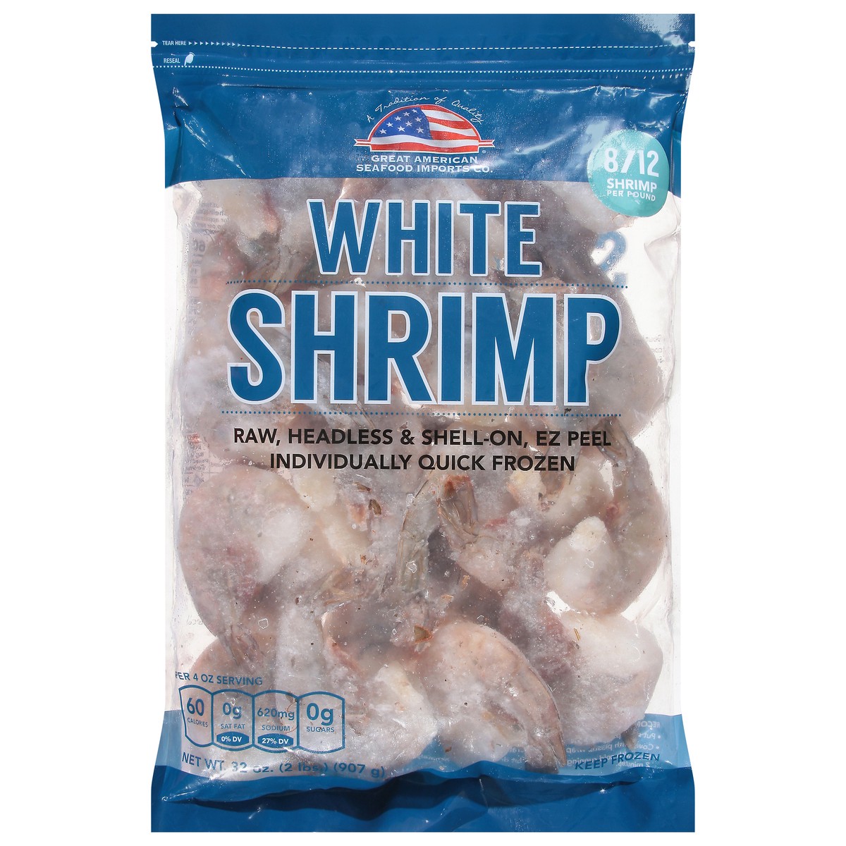 slide 12 of 14, First Street Shrimp 8/12 Shell On, 2 lb