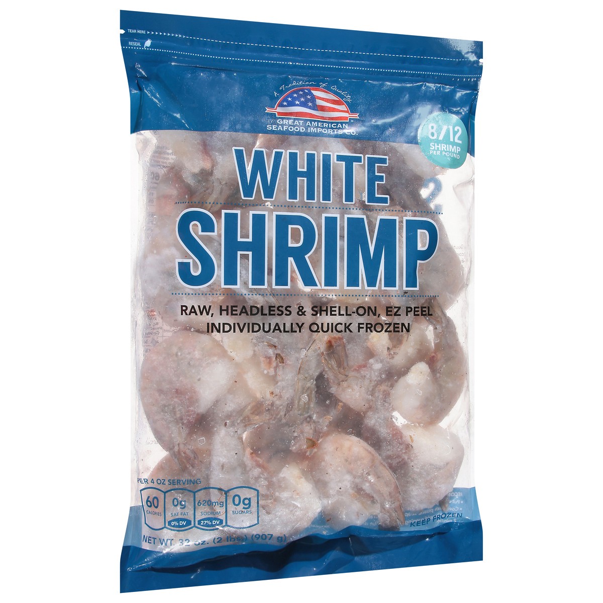 slide 9 of 14, First Street Shrimp 8/12 Shell On, 2 lb