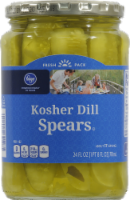 slide 1 of 1, Kroger Kosher Dill Pickles - Spears, 24 oz
