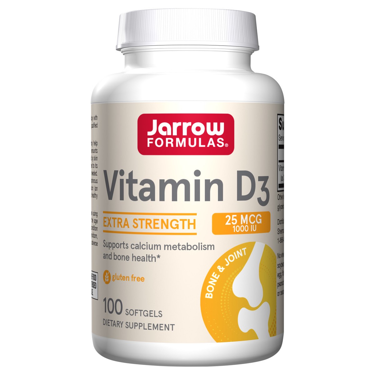slide 4 of 4, Jarrow Formulas Vitamin D3 1000 IU - 100 Softgels - Bone Health, Immune Function & Calcium Metabolism Support - Dietary Supplement - 100 Servings , 100 ct