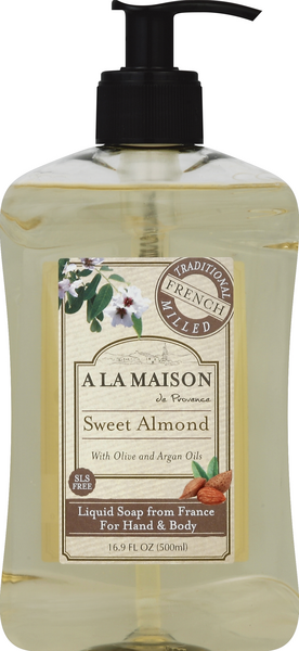 slide 1 of 1, A La Maison Sweet Almond French Liquid Soap, 16.9 oz