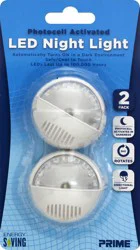 Prime Automatic Rotating LED Night Light - 2 Pack, White