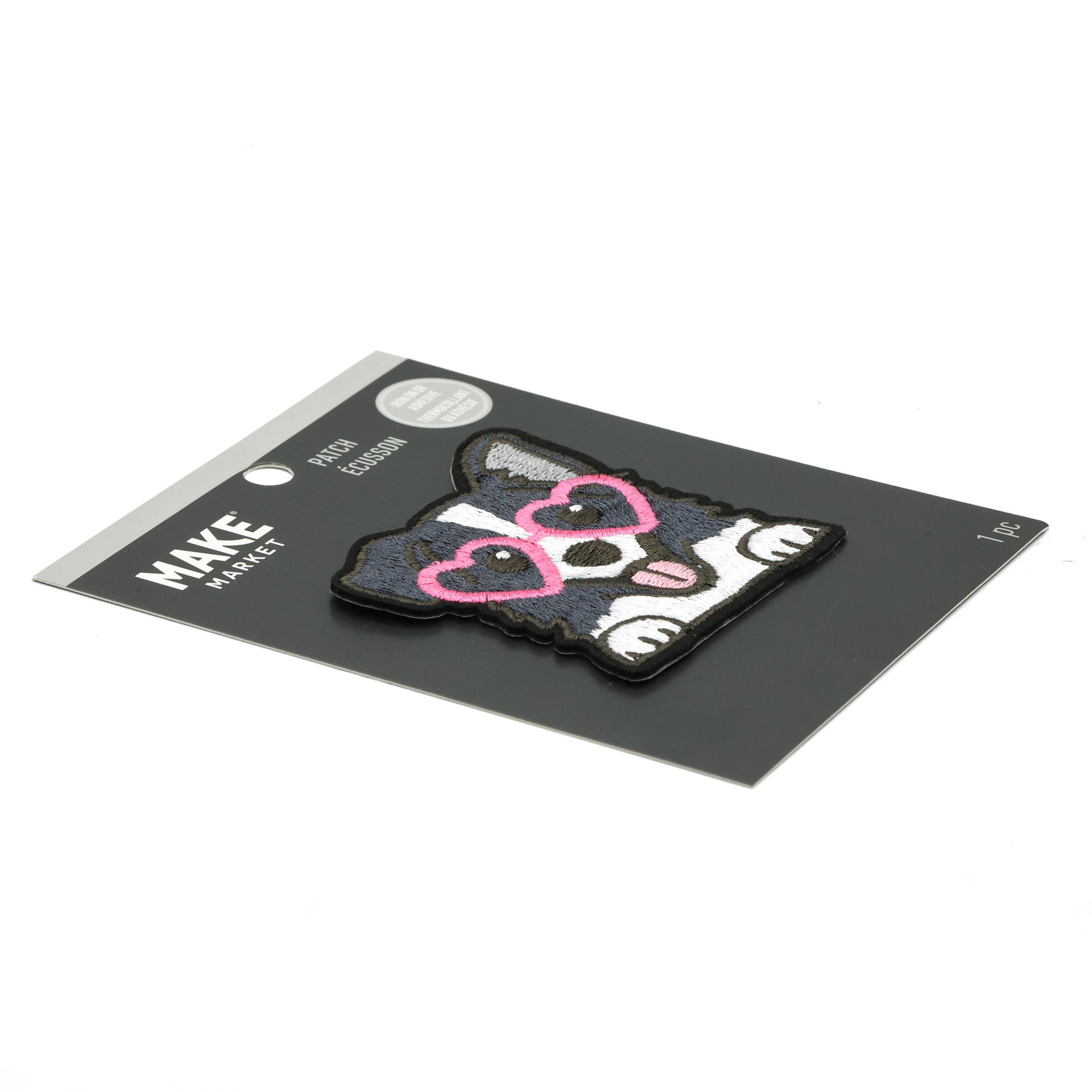 slide 4 of 4, Iron-On & Adhesive Dog Embroidered Patch By Make Market, 2.64 in x 2.72 in