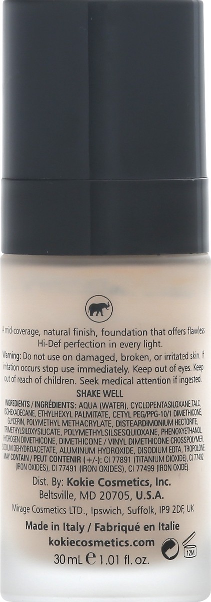 slide 8 of 12, Kokie Skin Perfect Shade: 10C HD Foundation 30 ml, 30 ml