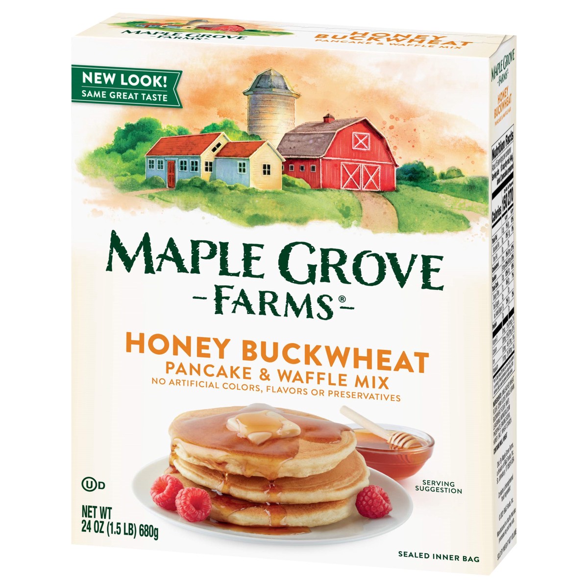 slide 2 of 9, Maple Grove Farms Honey Buckwheat Pancake & Waffle Mix 24 oz, 24 oz