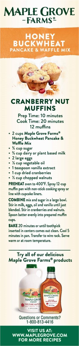 slide 5 of 9, Maple Grove Farms Honey Buckwheat Pancake & Waffle Mix 24 oz, 24 oz