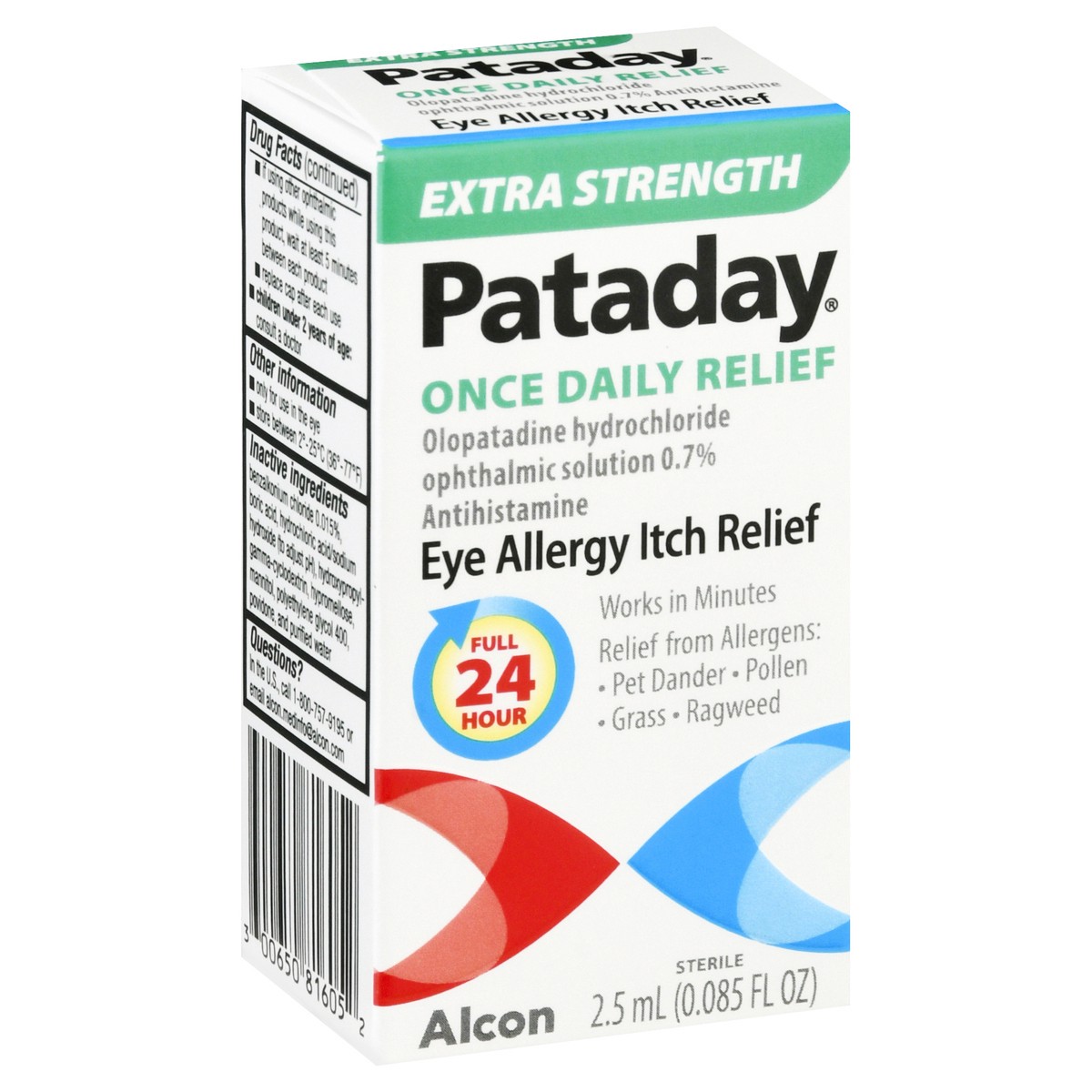 slide 3 of 9, PATADAY Once Daily Relief Extra Strength Relief, 0.08 fl oz