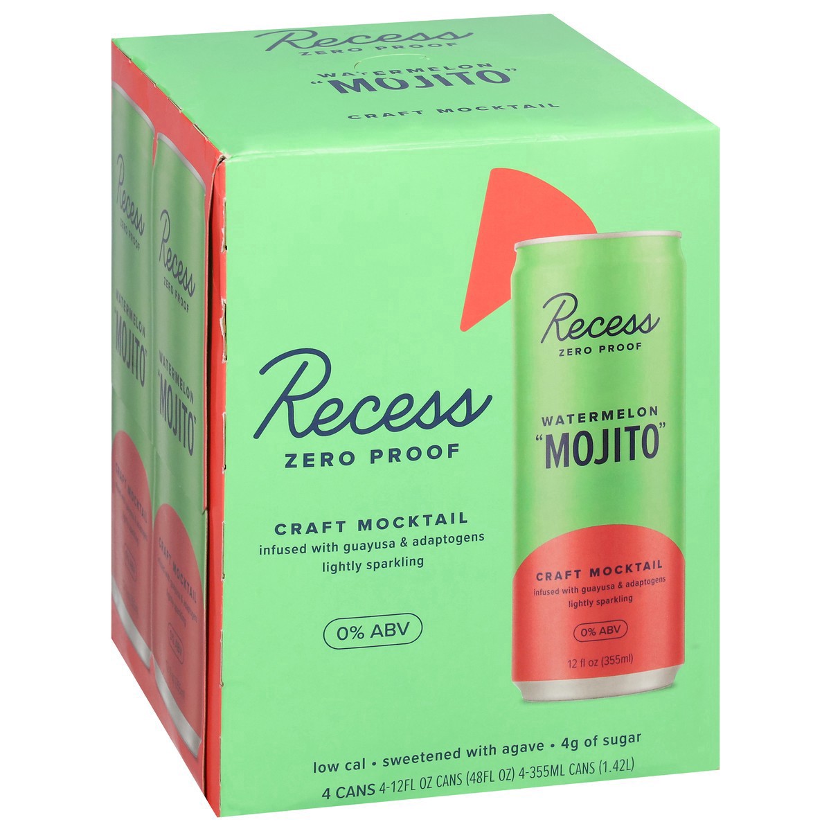 slide 9 of 13, Recess Watermelon Mojito Craft Mocktail 4 - 12 fl oz Cans, 4 ct