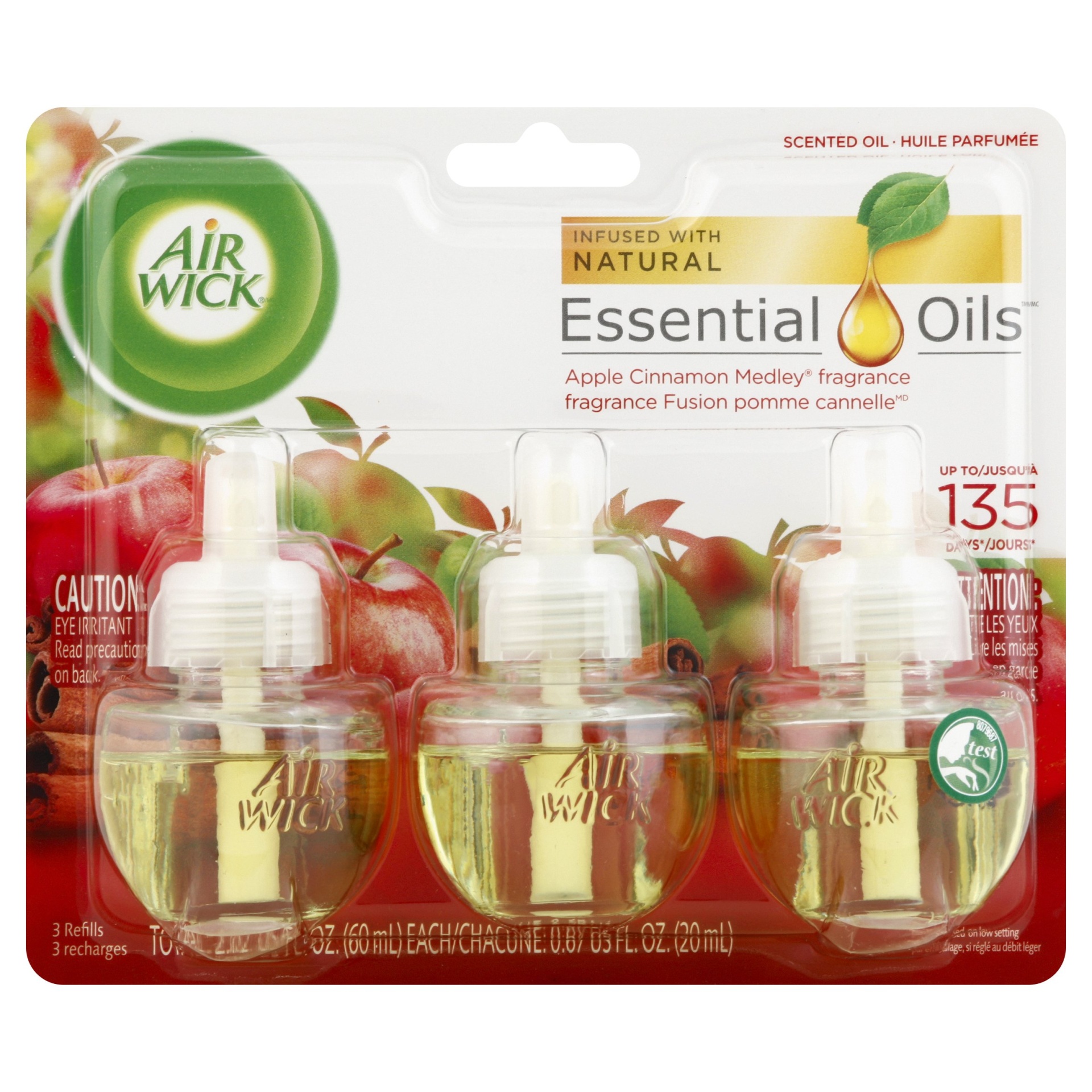 slide 1 of 2, Air Wick Apple Cinnamon Medley Scented Oil Refill , 3 ct