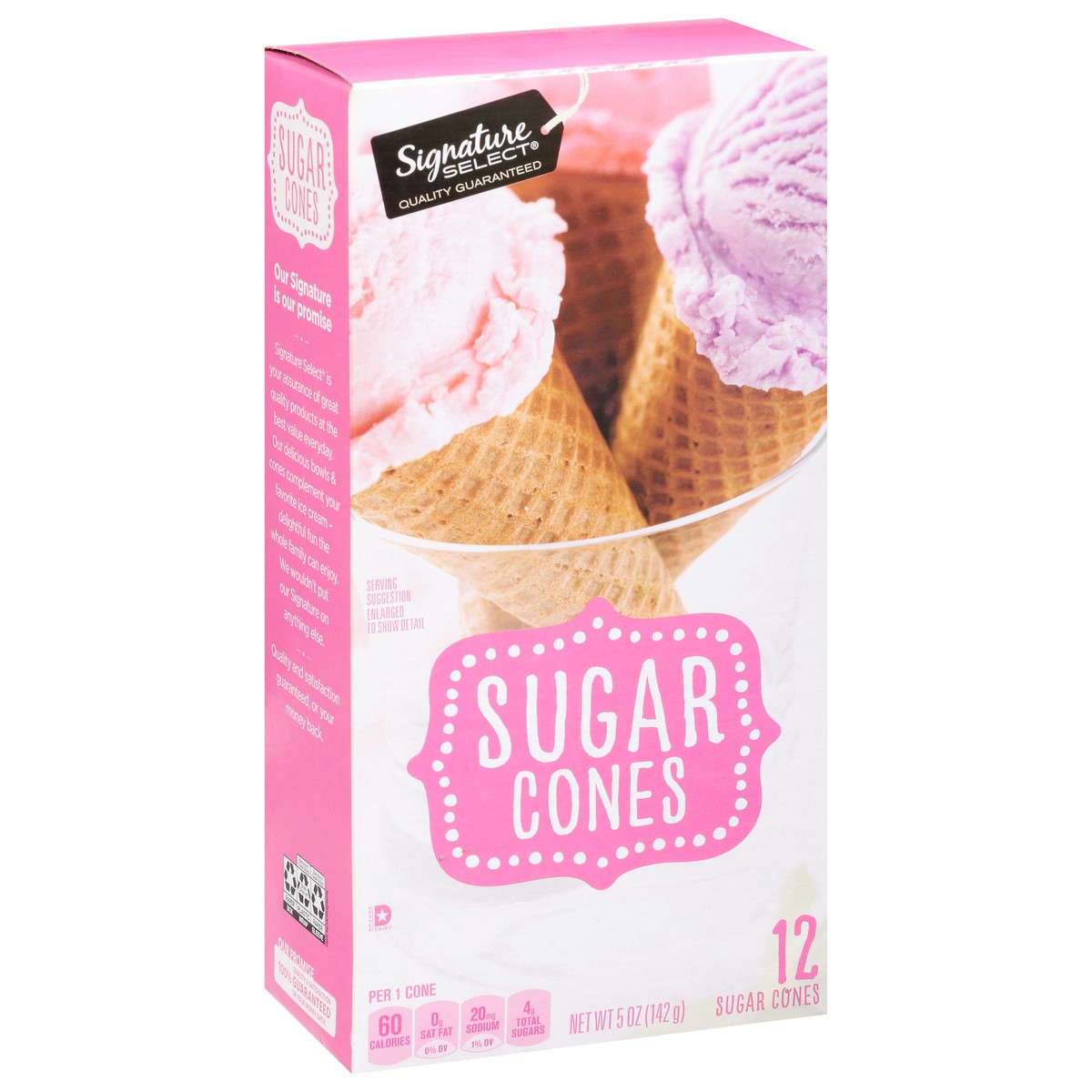 slide 14 of 14, Signature Select Sugar Cones 12 ea, 5 oz