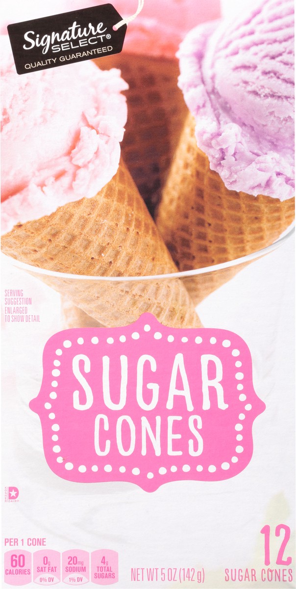 slide 10 of 14, Signature Select Sugar Cones 12 ea, 5 oz